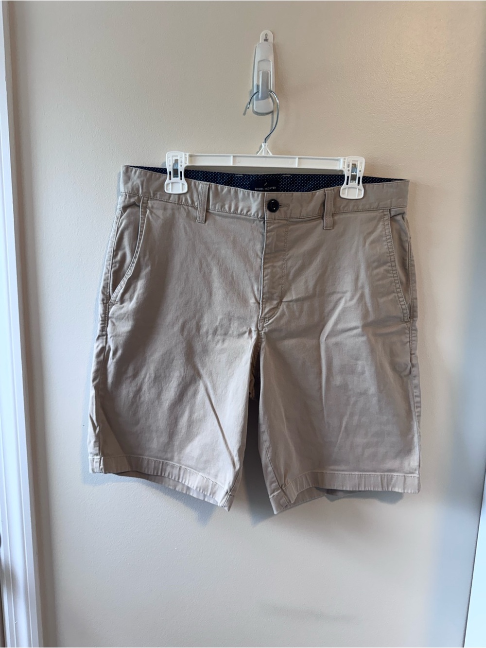 Daniel Hechter Beige Flat Front Chino Shorts